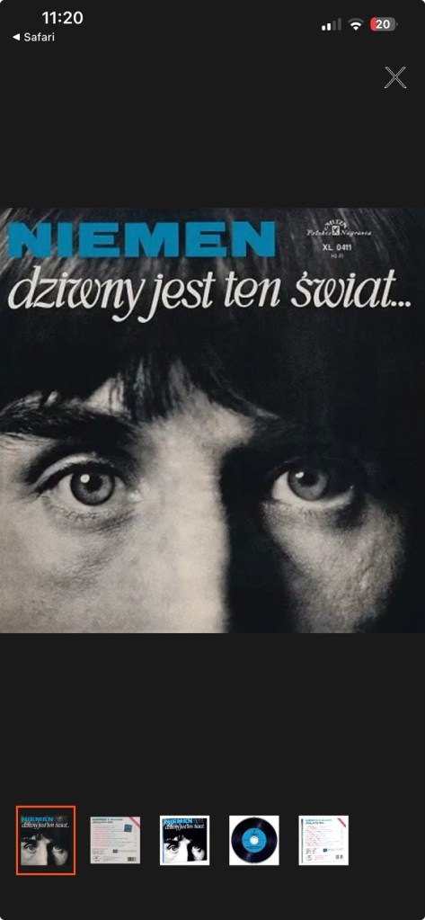 Okładka wydawnictwa Czesława Niemena „Dziwny jest ten świat”